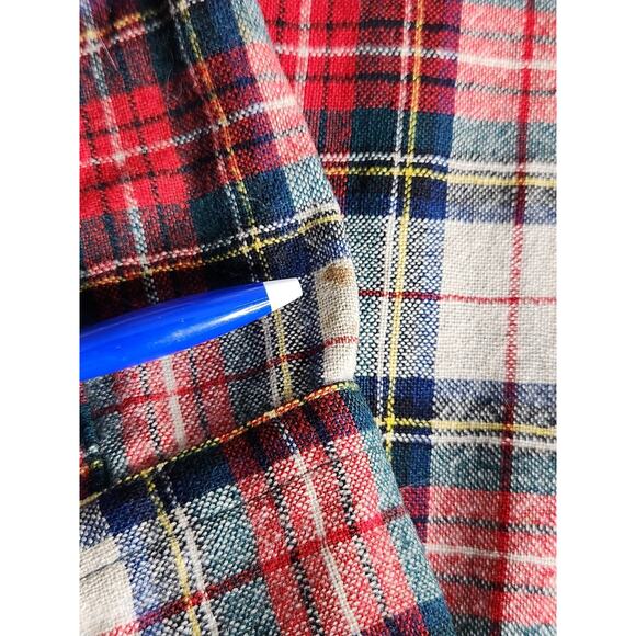 Vtg Pendleton 60s Country Traditionals Men Wool Flannel Plaid Button Up Shirt M - Picture 9 of 10